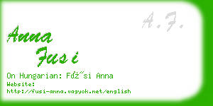 anna fusi business card